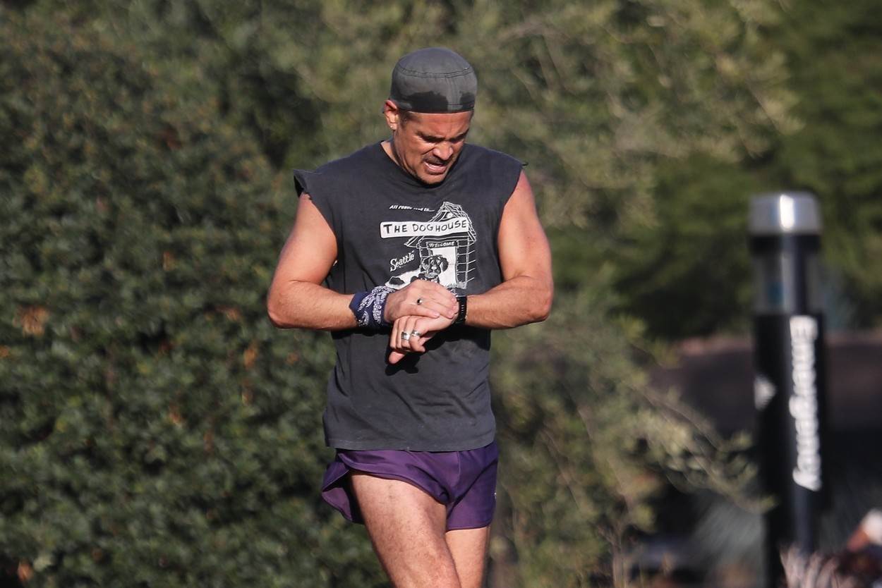 Glumac Kolin Farel uslikan tokom treninga