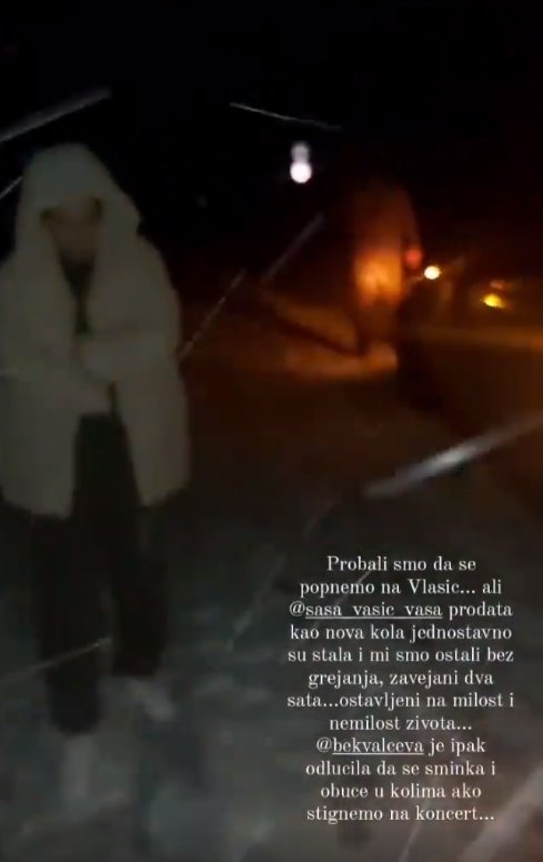 Nataša Bekvalac zavejana u snegu