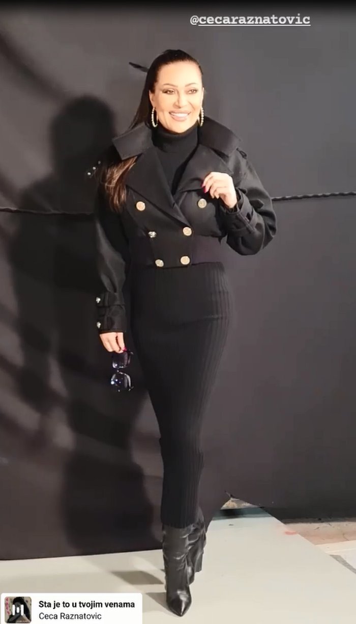 Moderne crne čizme Ceca Ražnatović