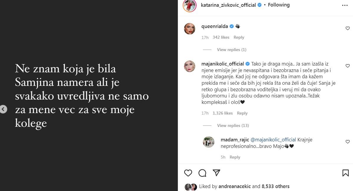 Kaća Živković protiv Sanje Marinković