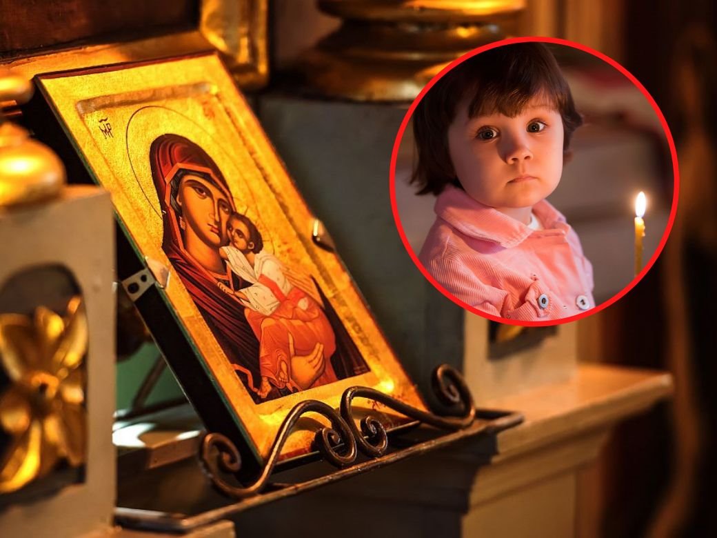 ikona i dete sa svećom