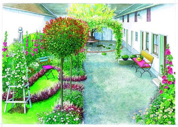 Romantični seoski vrt