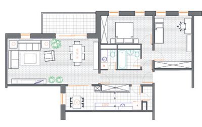 Više svetla uz stakleni zid