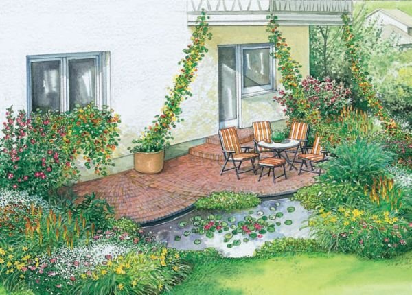 Plato u šarenom baštenskom moru