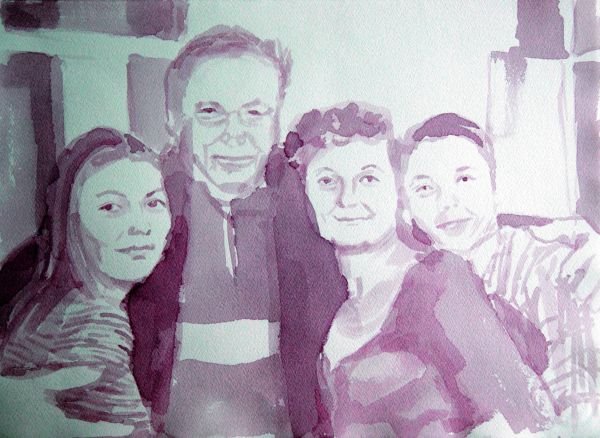 Umetnik koji slika vinom