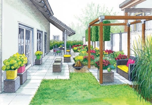 Dva kutka za odmor u malom dvoristu