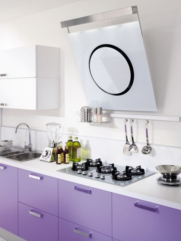 Moderna ljubičasta kuhinja koju želi svaka domaćica