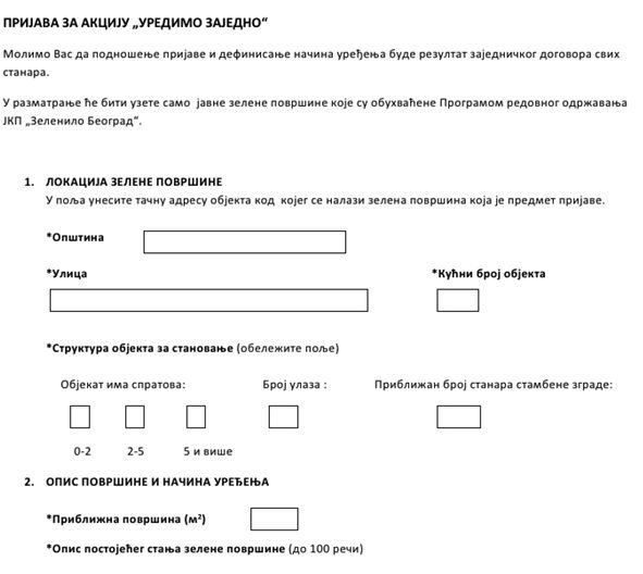Akcija "Uredimo zajedno" za lepši prostor oko vaše zgrade