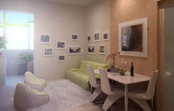 Kako urediti jednosoban stan sa zastakljenom lođom