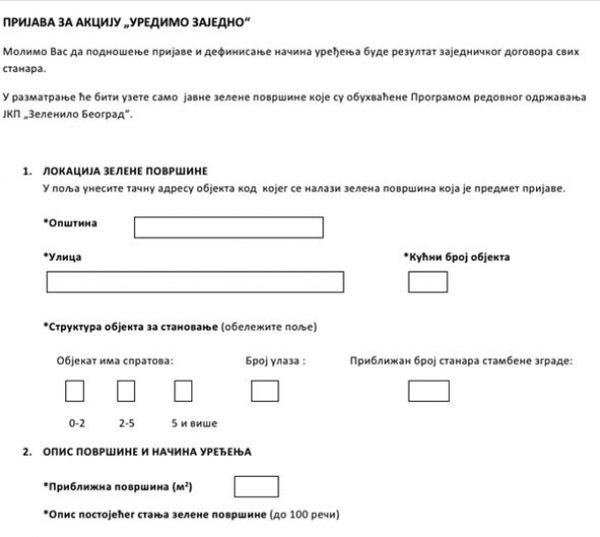 Nastavlja se akcija  "Uredimo zajedno" za lepši prostor oko vaše zgrade