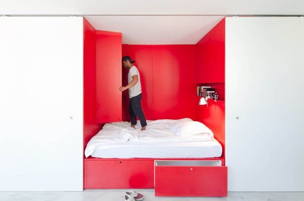 Rešenje za male prostore: stan od 27 kvadrata u zidu