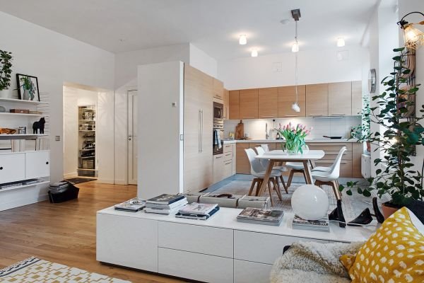 SKANDINAVSKI DIZAJN: kuhinja, trpezarija i dnevni boravak u savršenom skladu