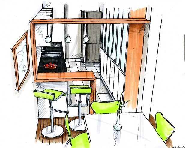 Udobna dvoredna kuhinja