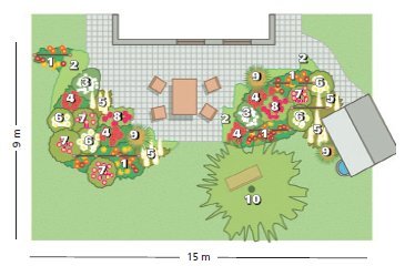 Slez u bašti seoskog stila