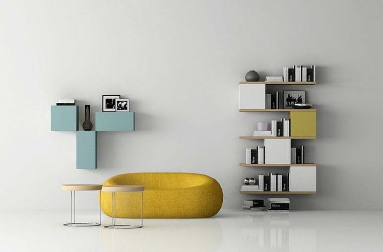 Kombinovane police za moderan enterijer