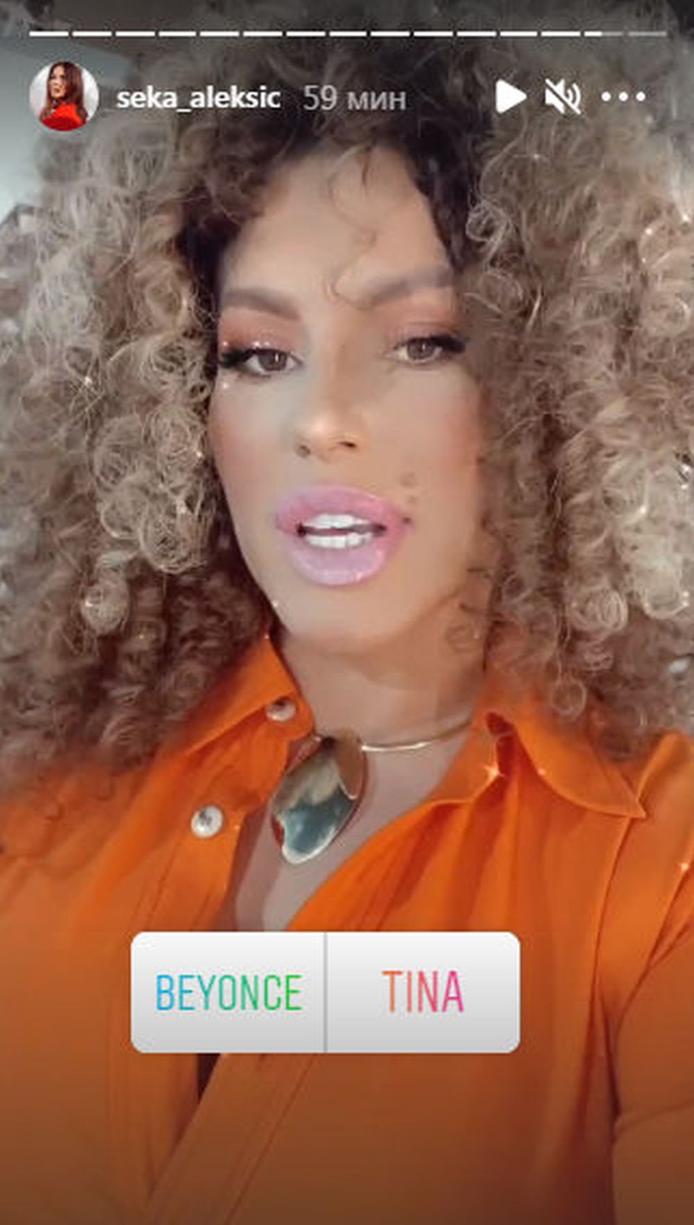 seka aleksic nova frizura afro lokne