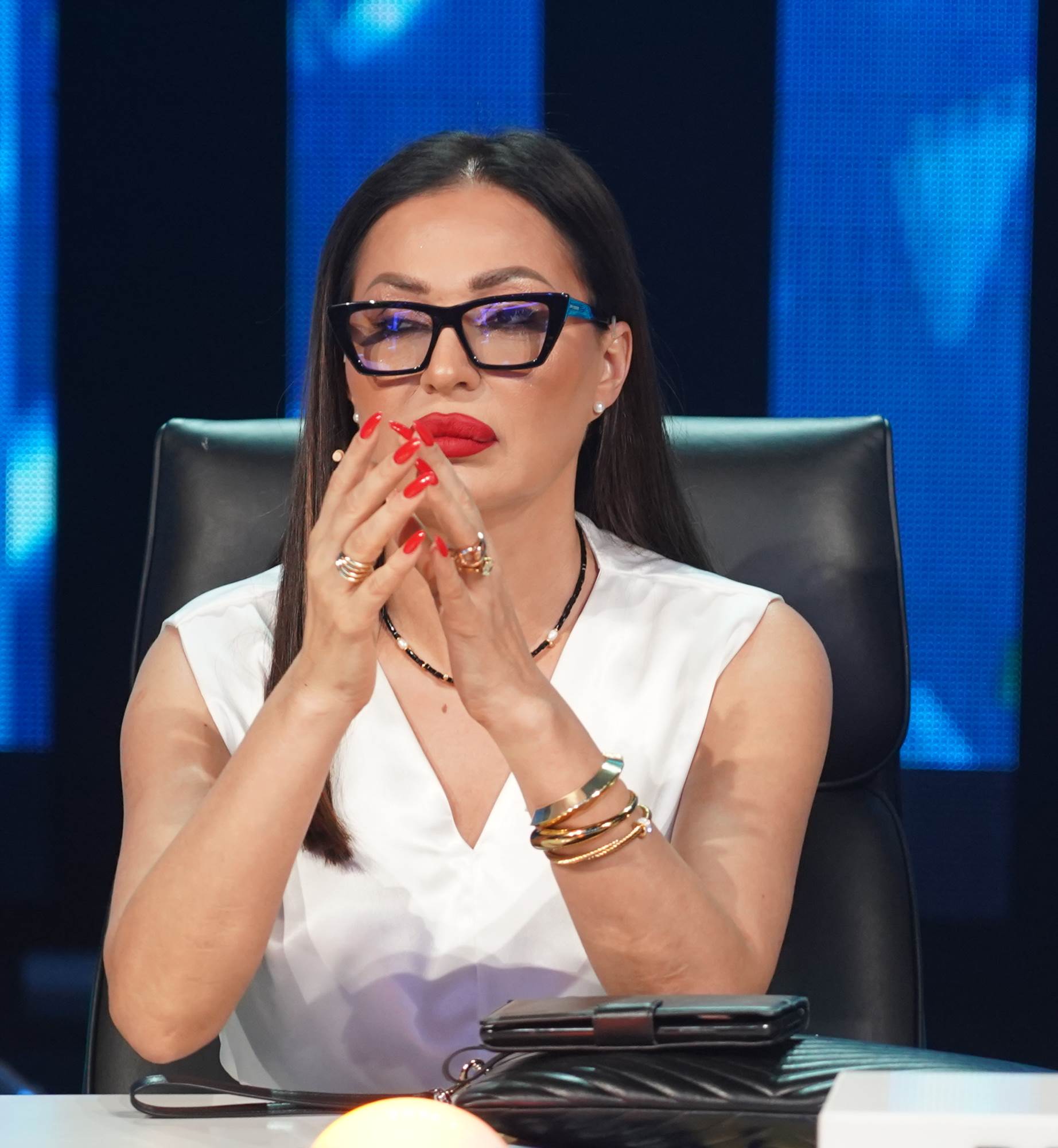 Ceca Ražnatović na snimanju Zvezda Granda