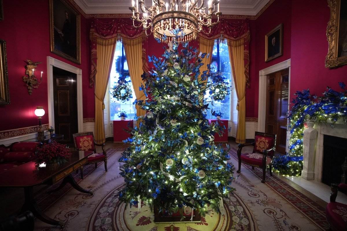 Novogodišnja dekoracija u Beloj kući