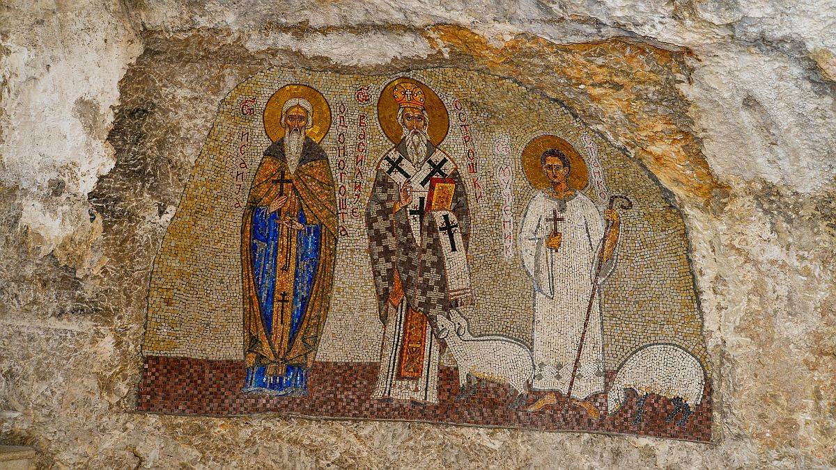 Sveti Vasilije Ostroški  freska u manastiru Ostrog