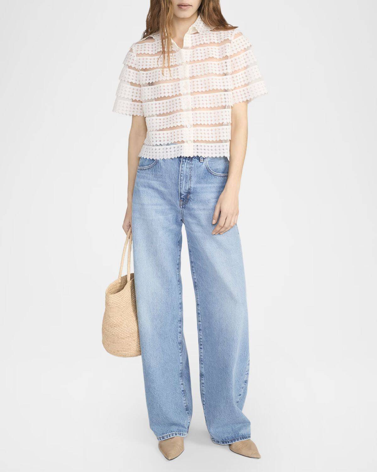 moderna bela bluza