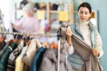 Žena u kupovini garderobe