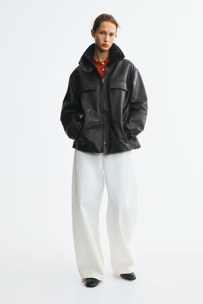 crna kožna jakna H&M