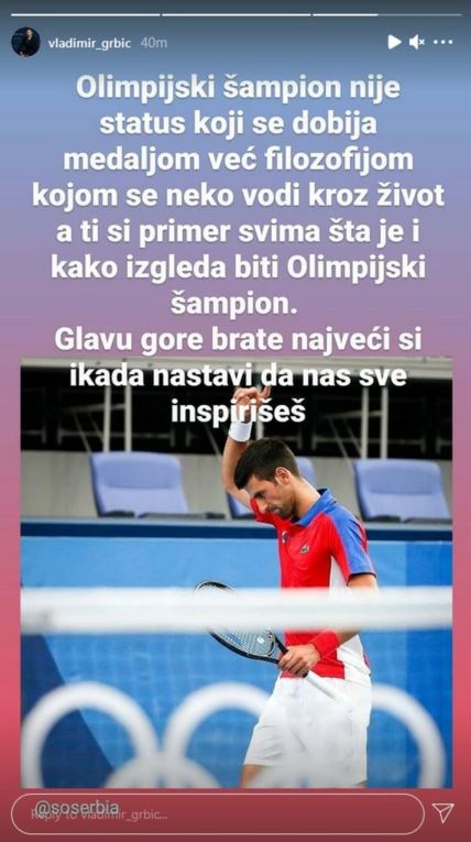 Poruka Vanje Grbića Novaku Đokoviću