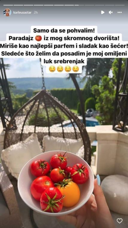 Jelena Karleuša uzgaja paradajz