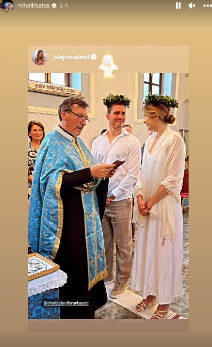 Anđela Jovanović i Mihail Dudaš se venčali u crkvi
