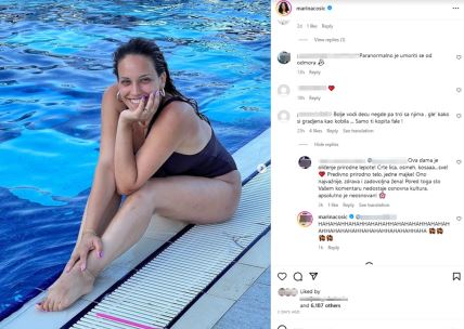 Marina Ćosić na meti uvreda zbog fizičkog izgleda