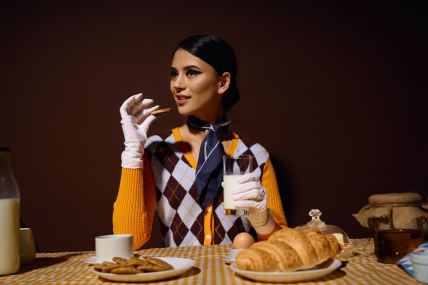 Moderan džemper sa romboidima