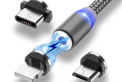 Magnetni USB kabl  koji odgovara svim tipovima telefona