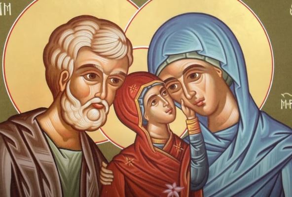 Sveti Joakim i Ana sa ćerkom, Presvetom Bogorodicom - ikona
