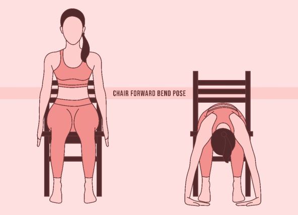 pretklon vežba na stolici