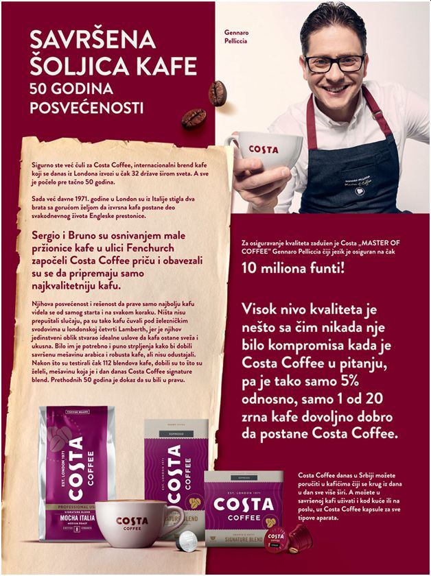 costa coffee istorija