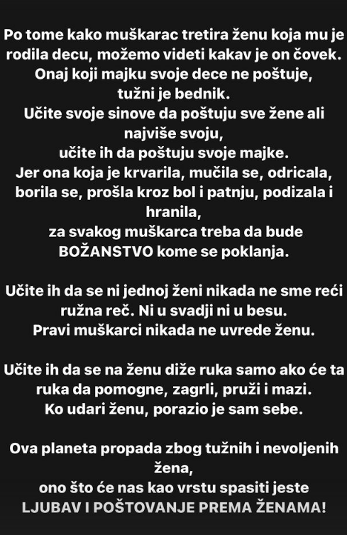 Jelena Karleuša o muškarcima koji ne poštuju žene