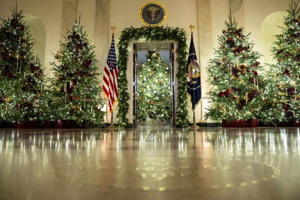 Novogodišnja dekoracija u Beloj kući