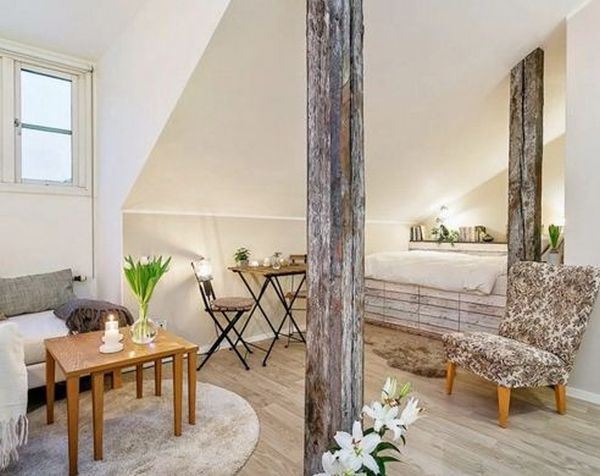 MALI STAN U POTKROVLJU: kako da namestite 20 kvadrata pod kosinama